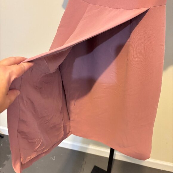 Reiss Myra Crossover Mauve Pink Short Sleeve Sheath Dress - Picture 8 of 13